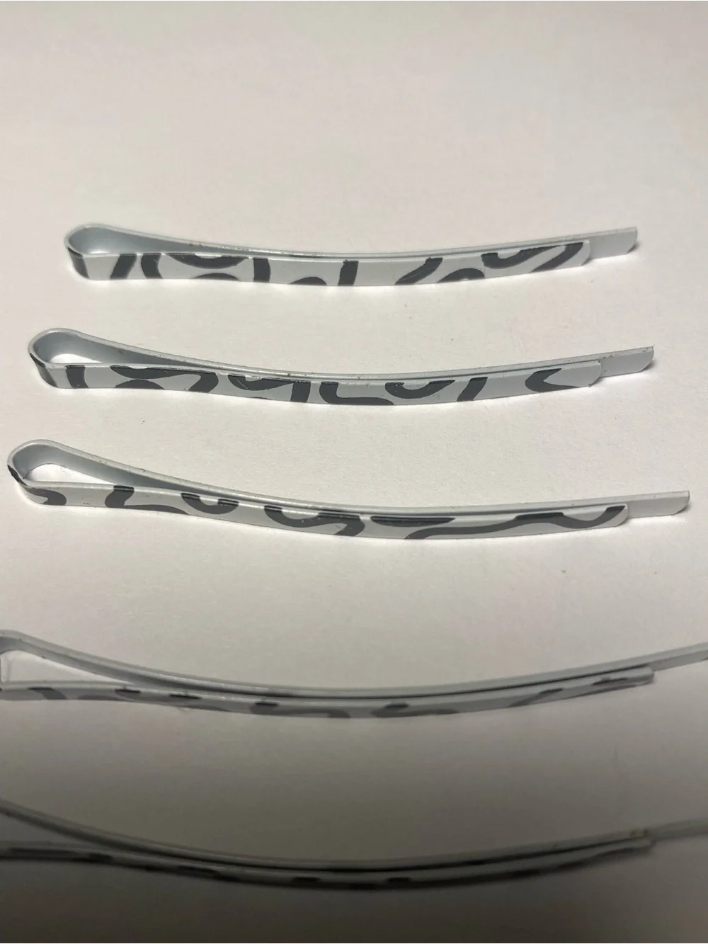 Neutral Black & White Patterned Bobby Pins - Pack of 5